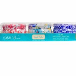 Pioneer Woman Floral 3-Piece Candle Tin Set
